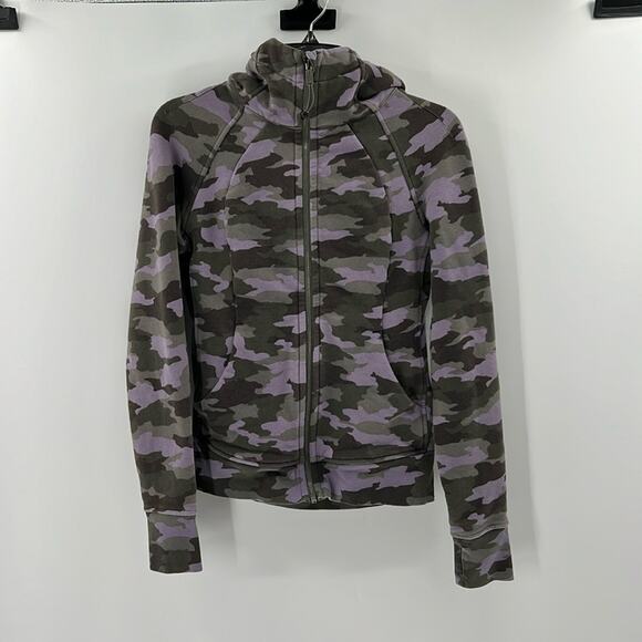 Lululemon Women's Scuba Hoodie - Light Cotton Fleece - Camo Lavender Multi - 4 - Picture 1 of 7